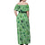 Sceptile Pattern Style Off Shoulder Maxi Dress