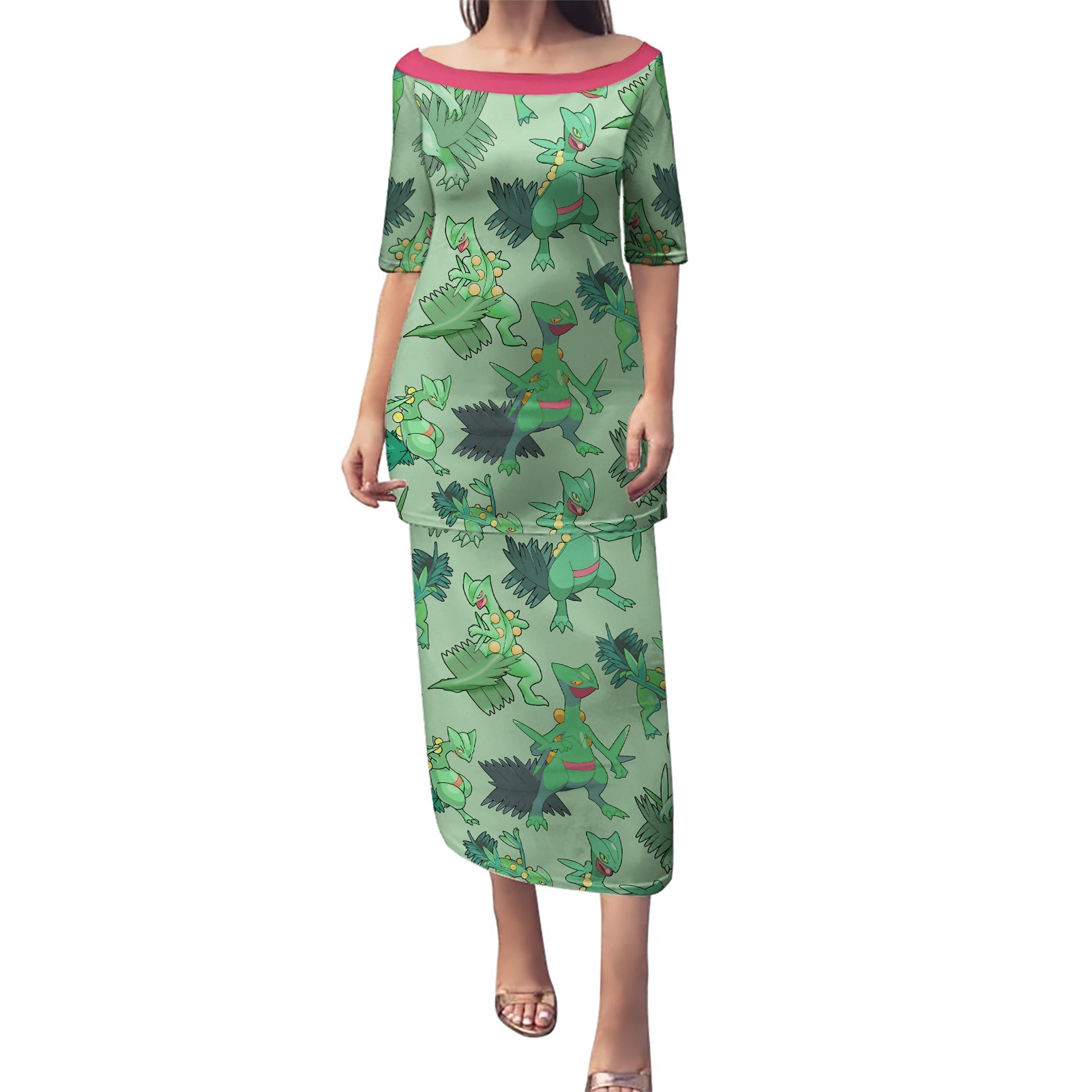 Sceptile Pattern Style Puletasi