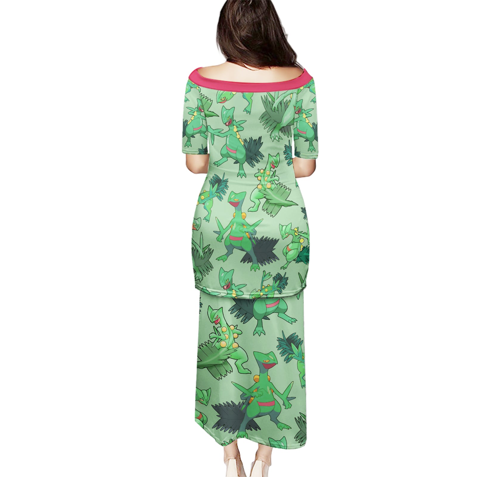 Sceptile Pattern Style Puletasi
