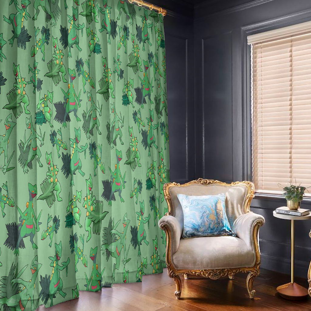 Sceptile Pattern Style Window Curtain