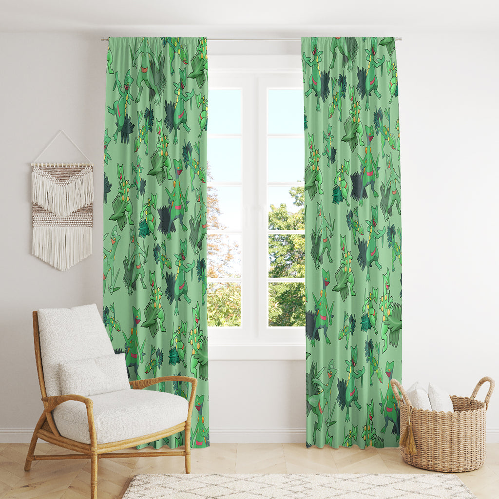 Sceptile Pattern Style Window Curtain