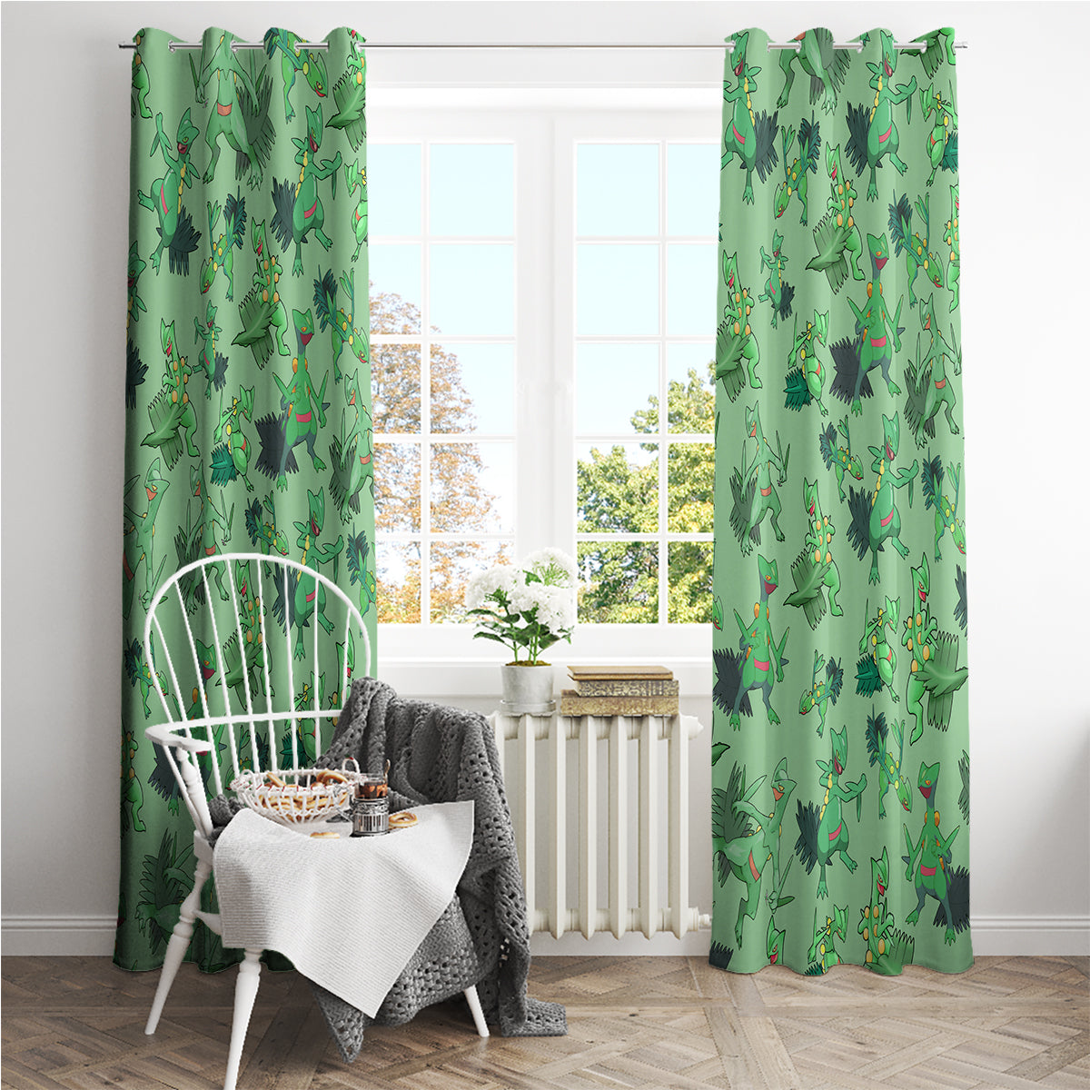 Sceptile Pattern Style Window Curtain