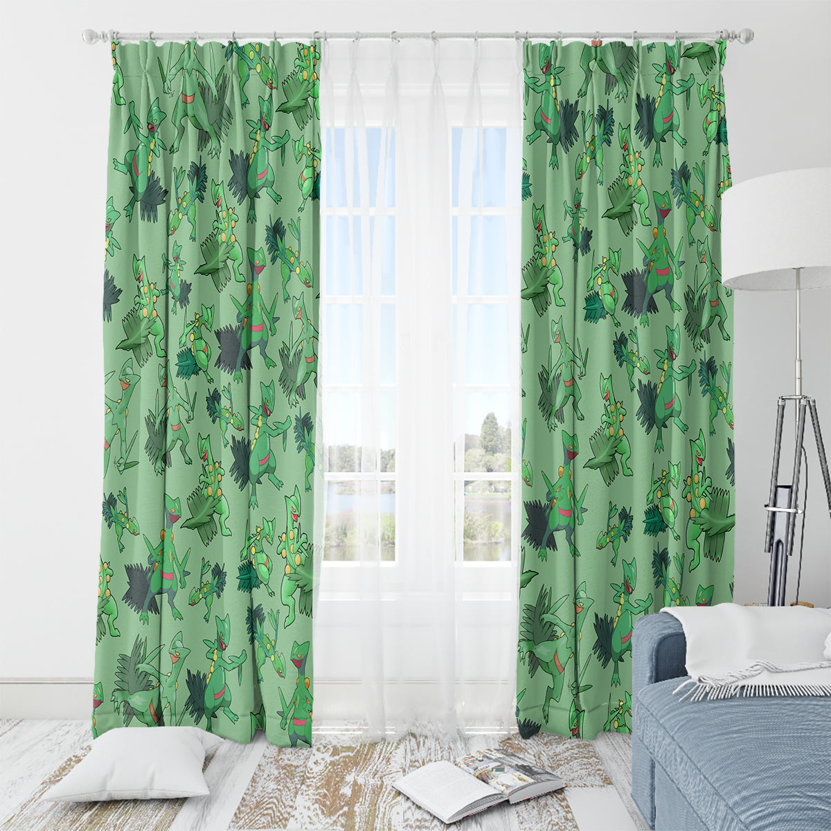 Sceptile Pattern Style Window Curtain