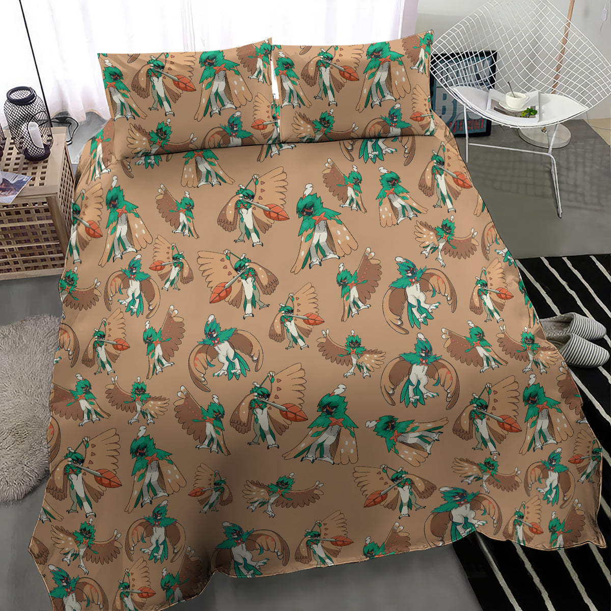 Decidueye Pattern Style Bedding Set