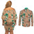 Decidueye Pattern Style Couples Matching Off Shoulder Short Dress and Long Sleeve Button Shirt