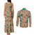 Decidueye Pattern Style Couples Matching Tank Maxi Dress and Long Sleeve Button Shirt