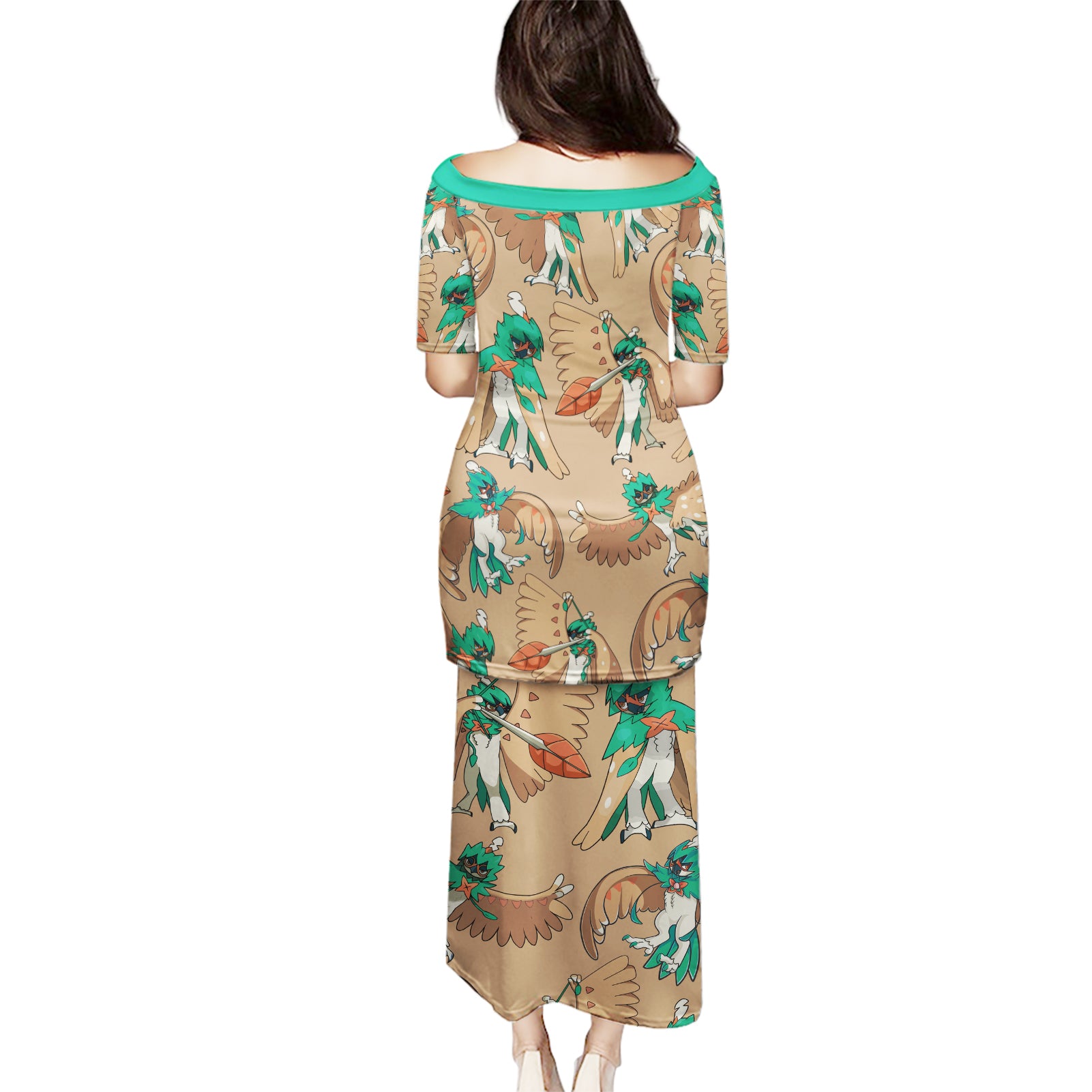 Decidueye Pattern Style Puletasi