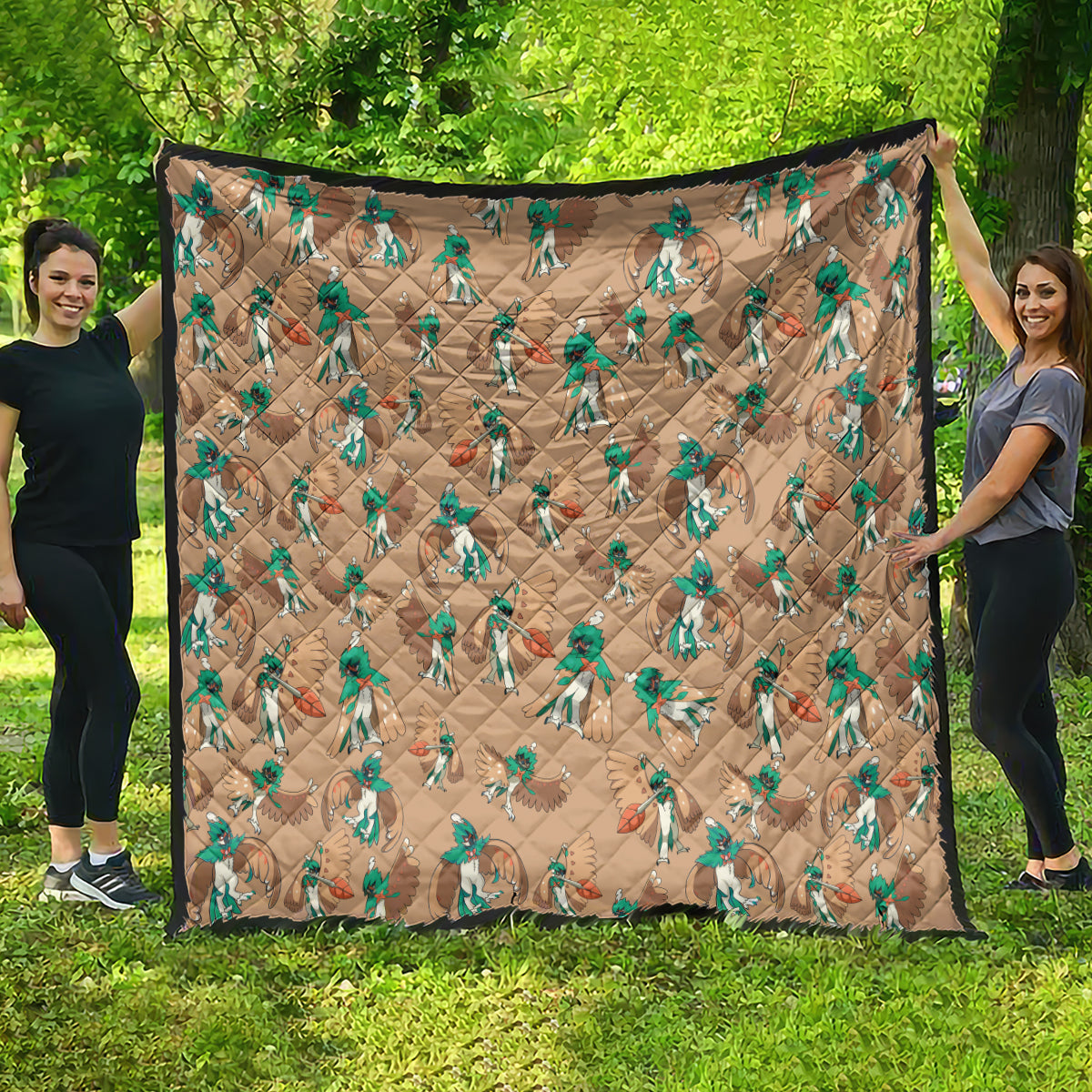 Decidueye Pattern Style Quilt