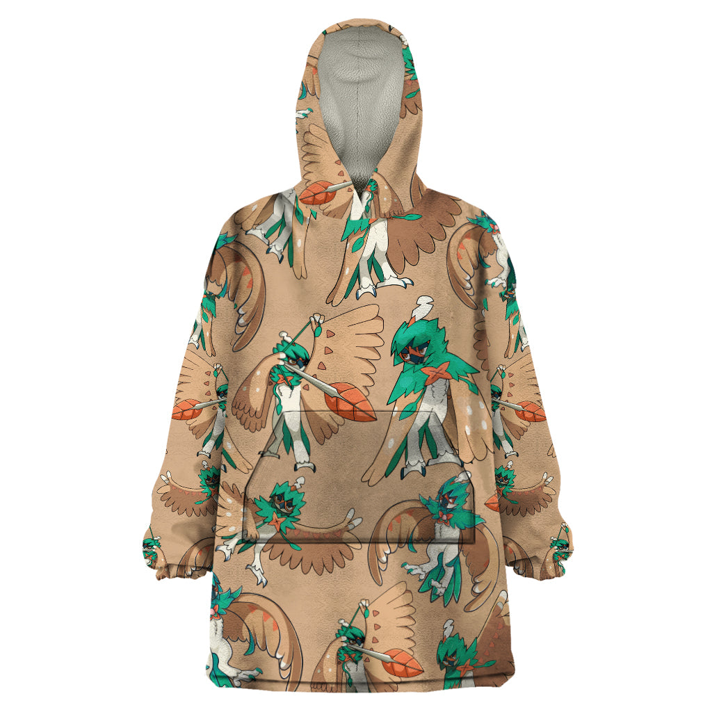 Decidueye Pattern Style Wearable Blanket Hoodie