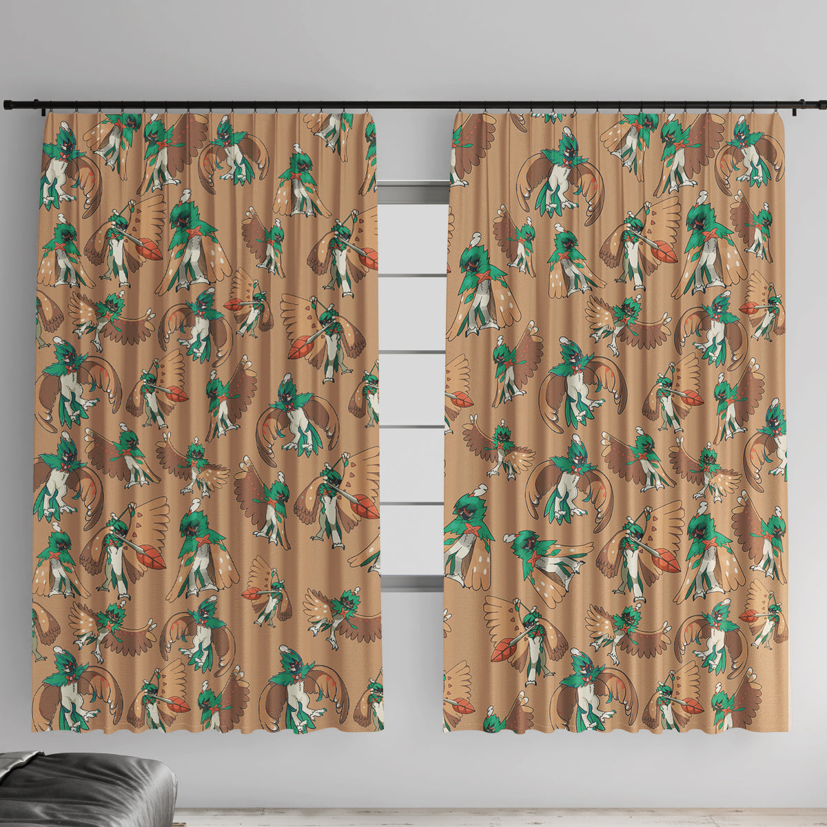 Decidueye Pattern Style Window Curtain