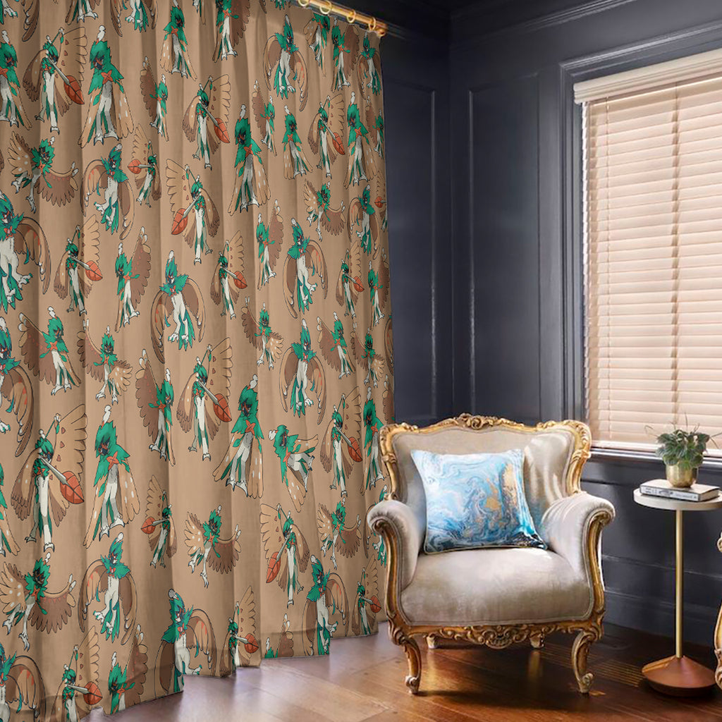 Decidueye Pattern Style Window Curtain