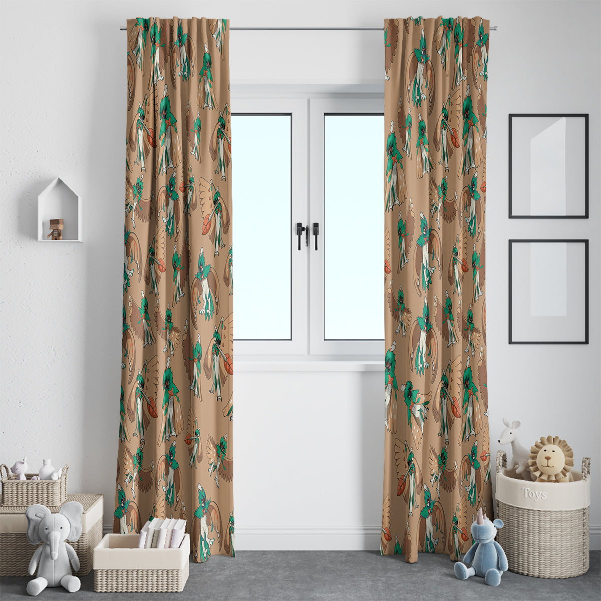 Decidueye Pattern Style Window Curtain
