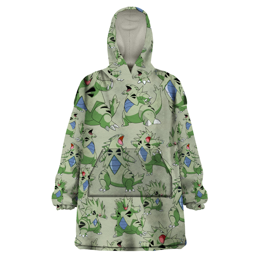 Tyranitar Pattern Style Wearable Blanket Hoodie