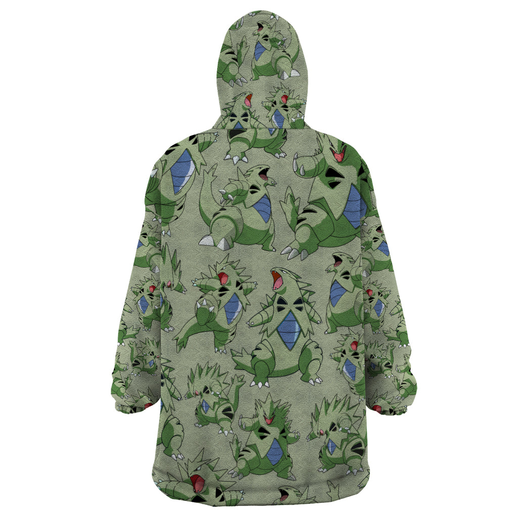 Tyranitar Pattern Style Wearable Blanket Hoodie
