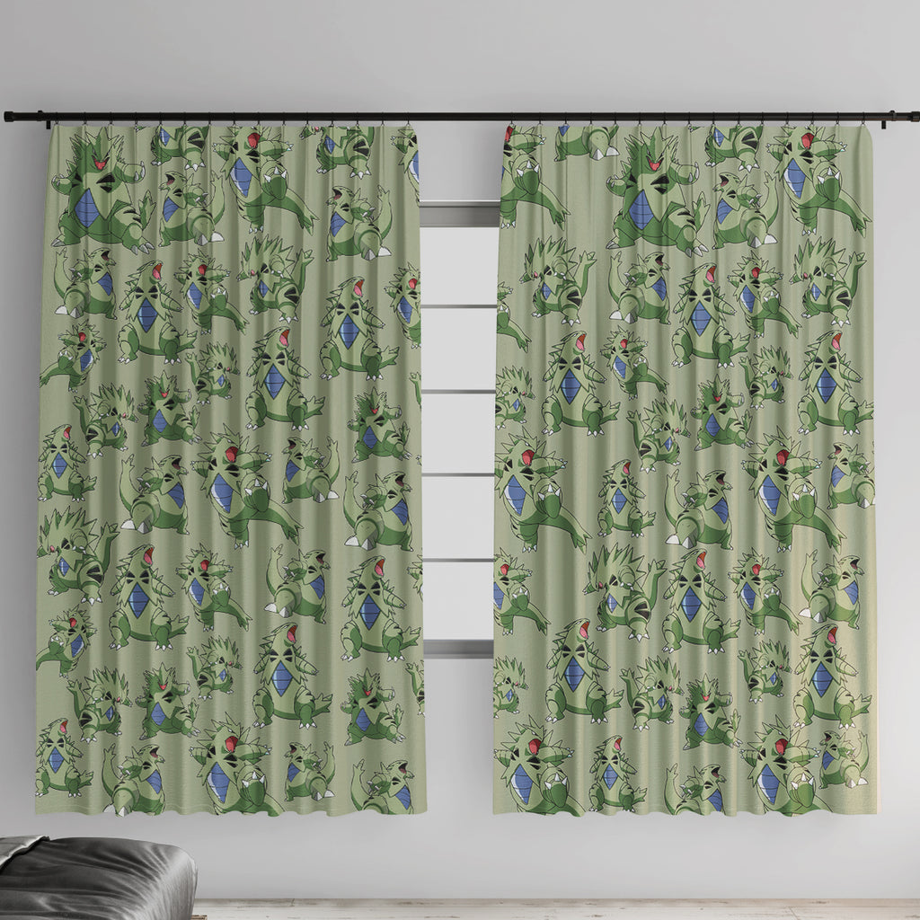 Tyranitar Pattern Style Window Curtain