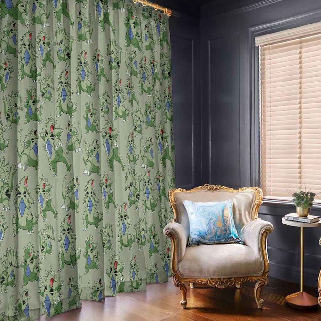 Tyranitar Pattern Style Window Curtain