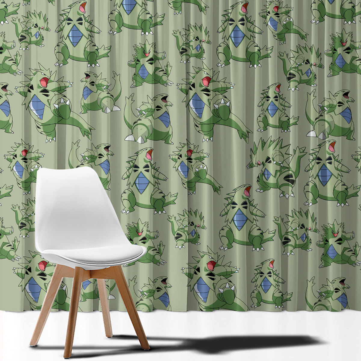 Tyranitar Pattern Style Window Curtain