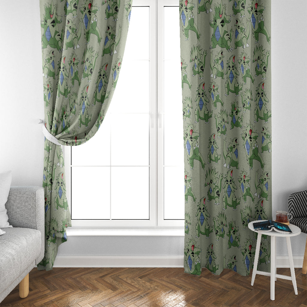 Tyranitar Pattern Style Window Curtain