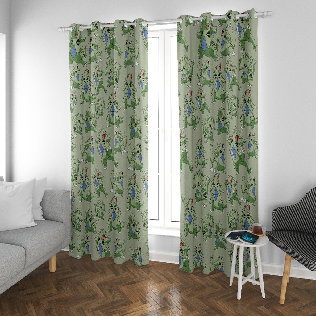 Tyranitar Pattern Style Window Curtain