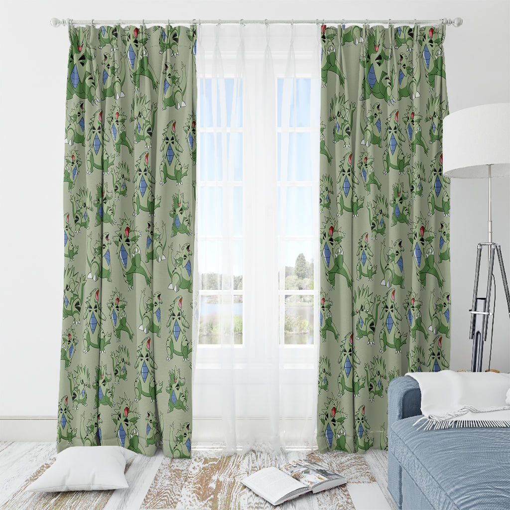 Tyranitar Pattern Style Window Curtain