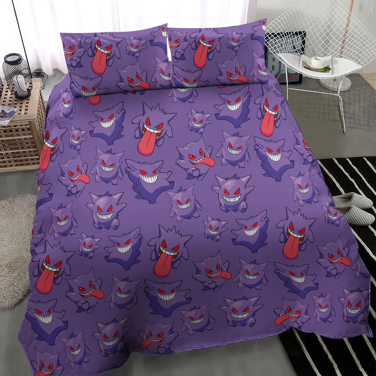 Gengar Clothes Pattern Style Bedding Set