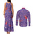 Gengar Clothes Pattern Style Couples Matching Tank Maxi Dress and Long Sleeve Button Shirt