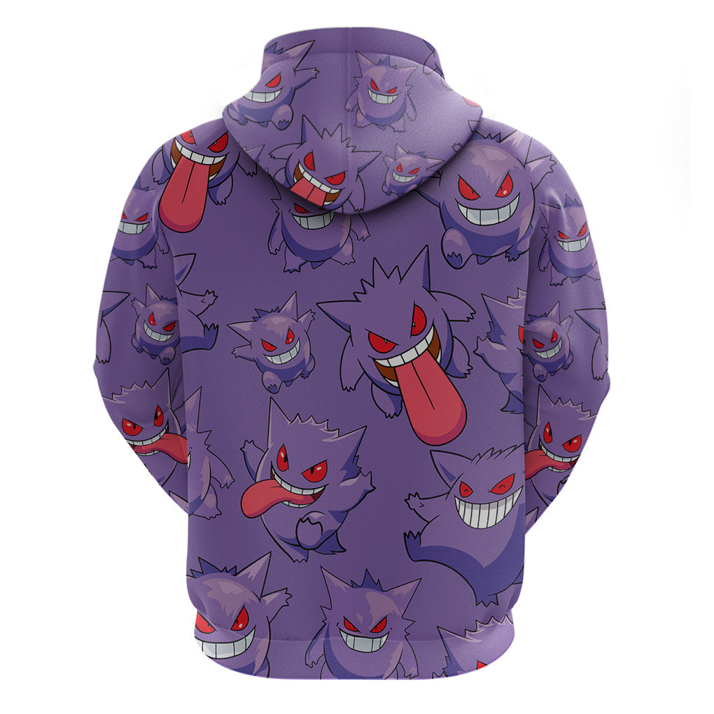 Gengar Clothes Pattern Style Hoodie