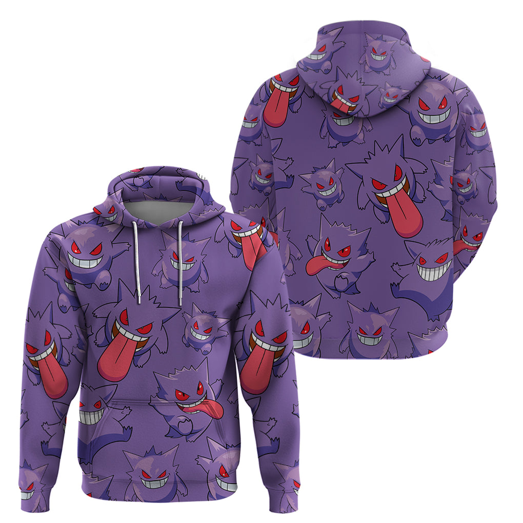 Gengar Clothes Pattern Style Hoodie