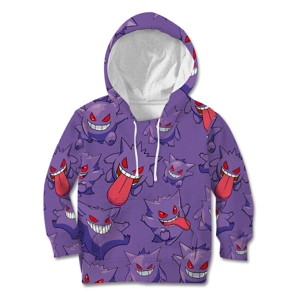 Gengar Clothes Pattern Style Kid Hoodie