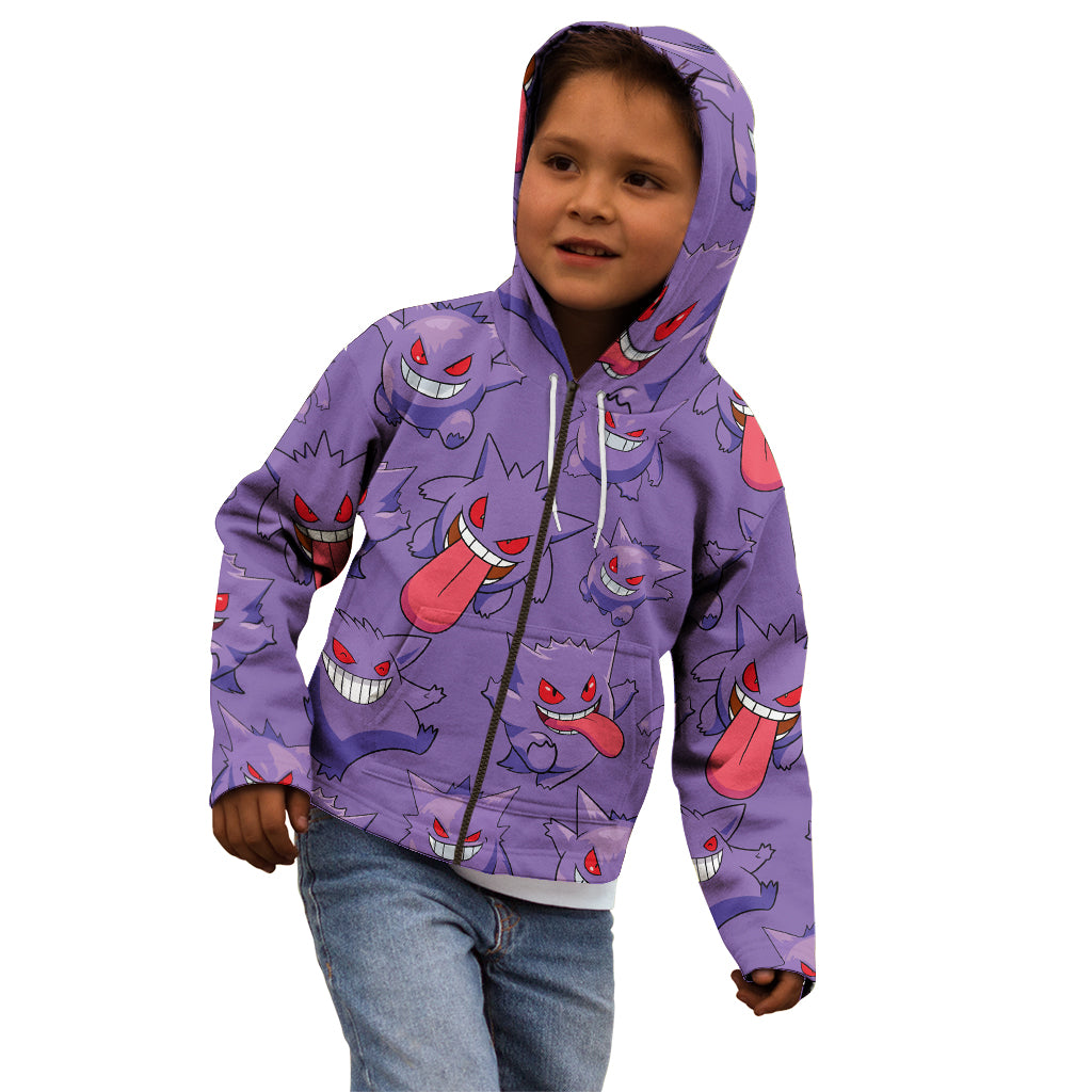 Gengar Clothes Pattern Style Kid Hoodie