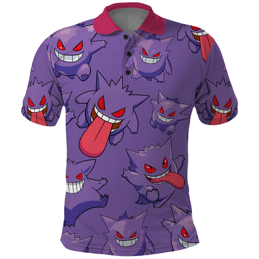 Gengar Clothes Pattern Style Polo Shirt