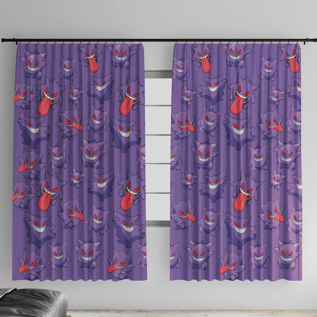 Gengar Clothes Pattern Style Window Curtain