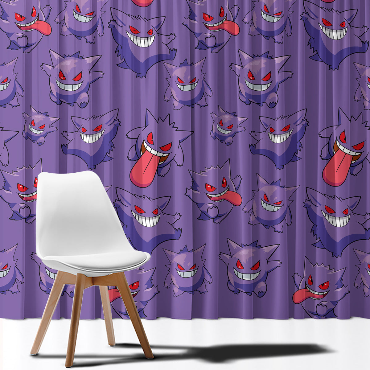 Gengar Clothes Pattern Style Window Curtain