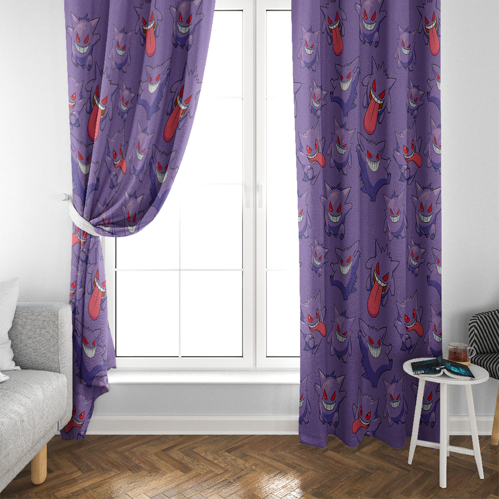 Gengar Clothes Pattern Style Window Curtain