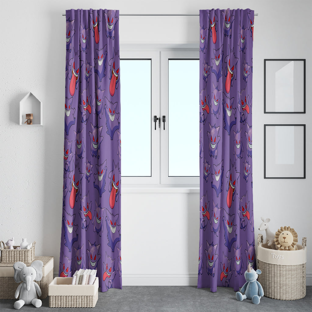 Gengar Clothes Pattern Style Window Curtain