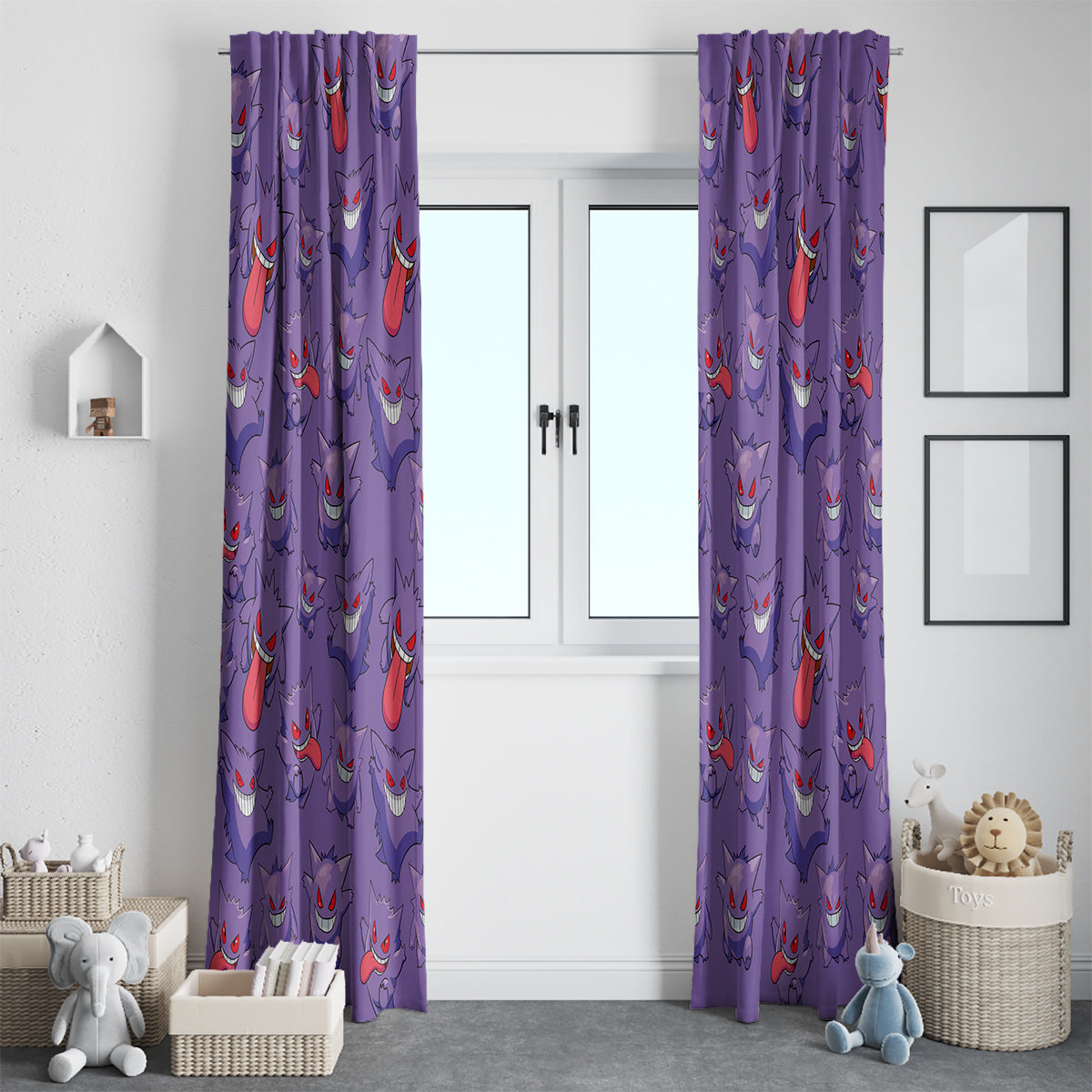 Gengar Clothes Pattern Style Window Curtain