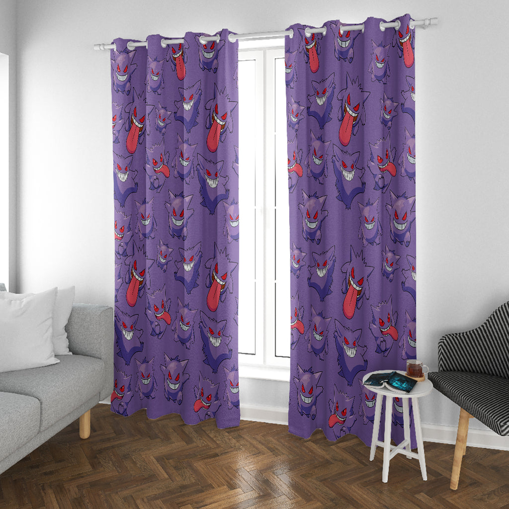 Gengar Clothes Pattern Style Window Curtain