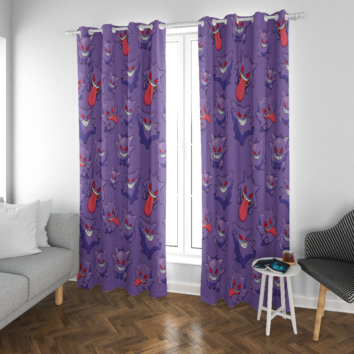 Gengar Clothes Pattern Style Window Curtain