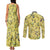 Zeraora Pattern Style Couples Matching Tank Maxi Dress and Long Sleeve Button Shirt