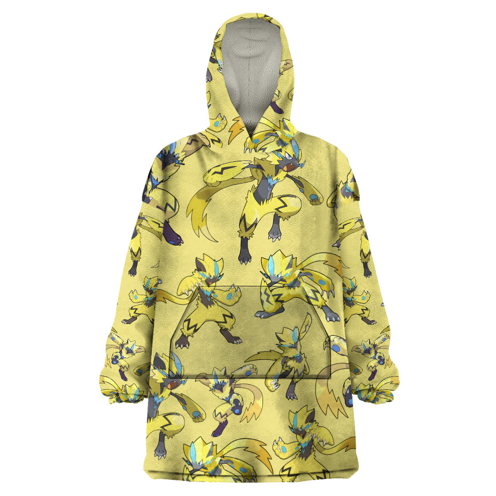 Zeraora Pattern Style Wearable Blanket Hoodie