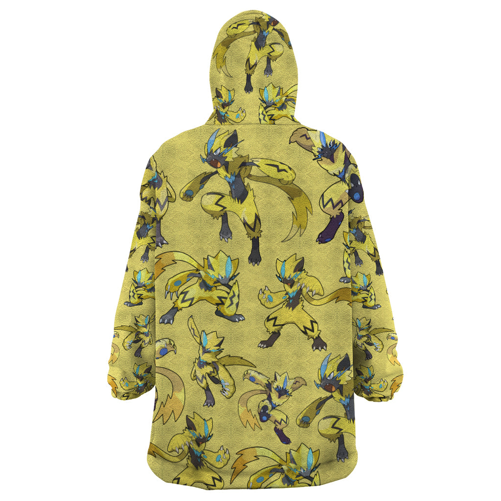 Zeraora Pattern Style Wearable Blanket Hoodie