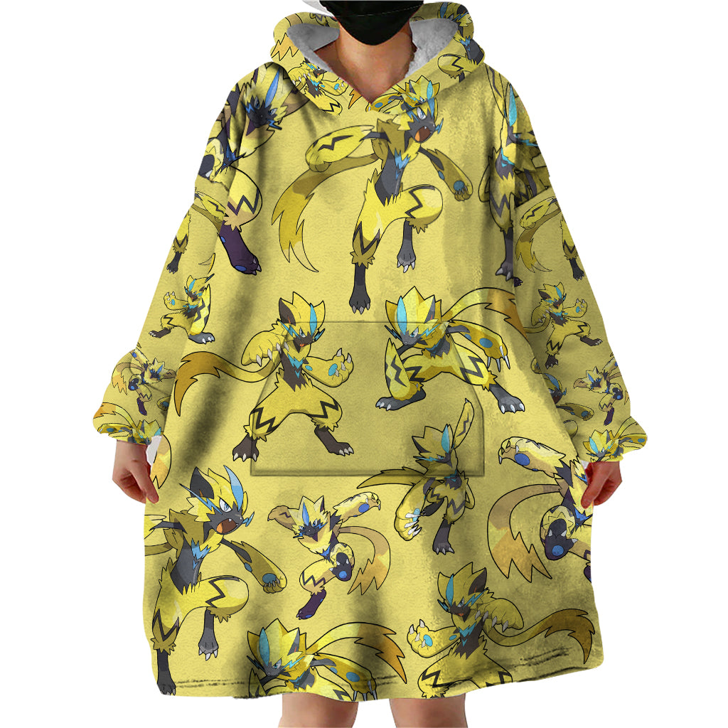 Zeraora Pattern Style Wearable Blanket Hoodie