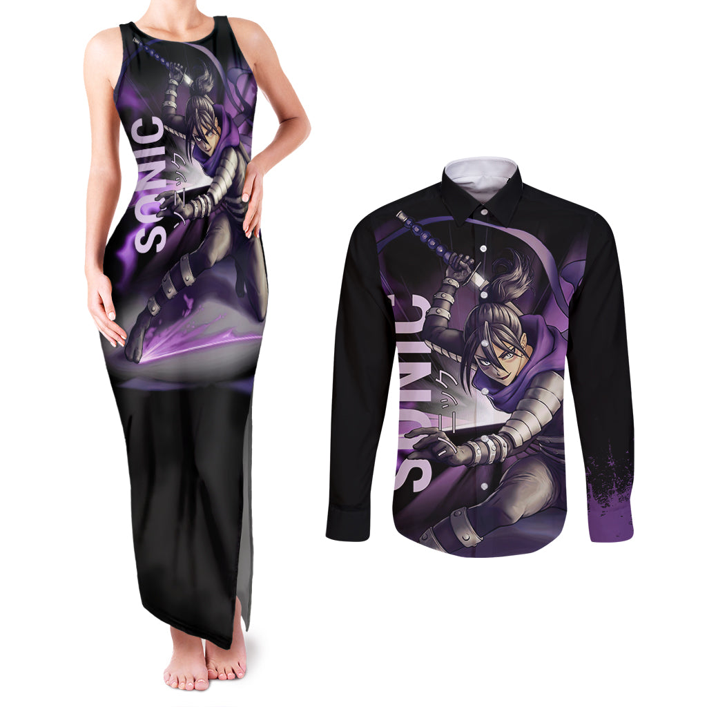 Sonic - One Puch Man Couples Matching Tank Maxi Dress and Long Sleeve Button Shirt