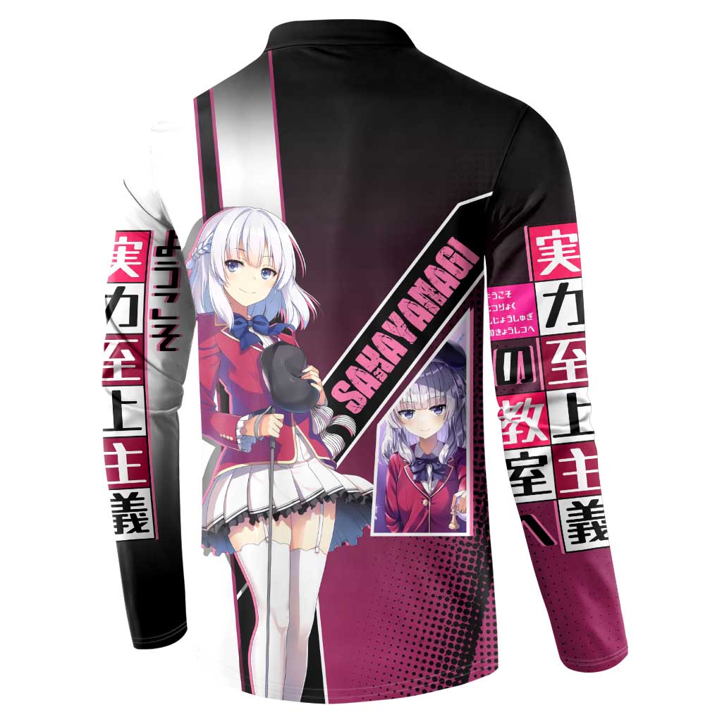 Arisu Sakayanagi Button Sweatshirt Refined High-Class Anime Style