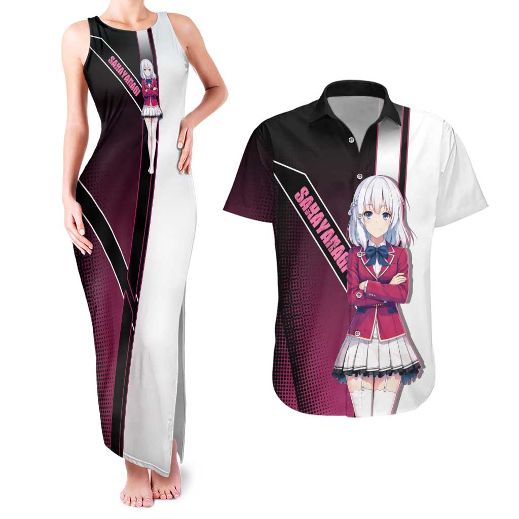 Arisu Sakayanagi Couples Matching Tank Maxi Dress and Hawaiian Shirt Refined High-Class Anime Style