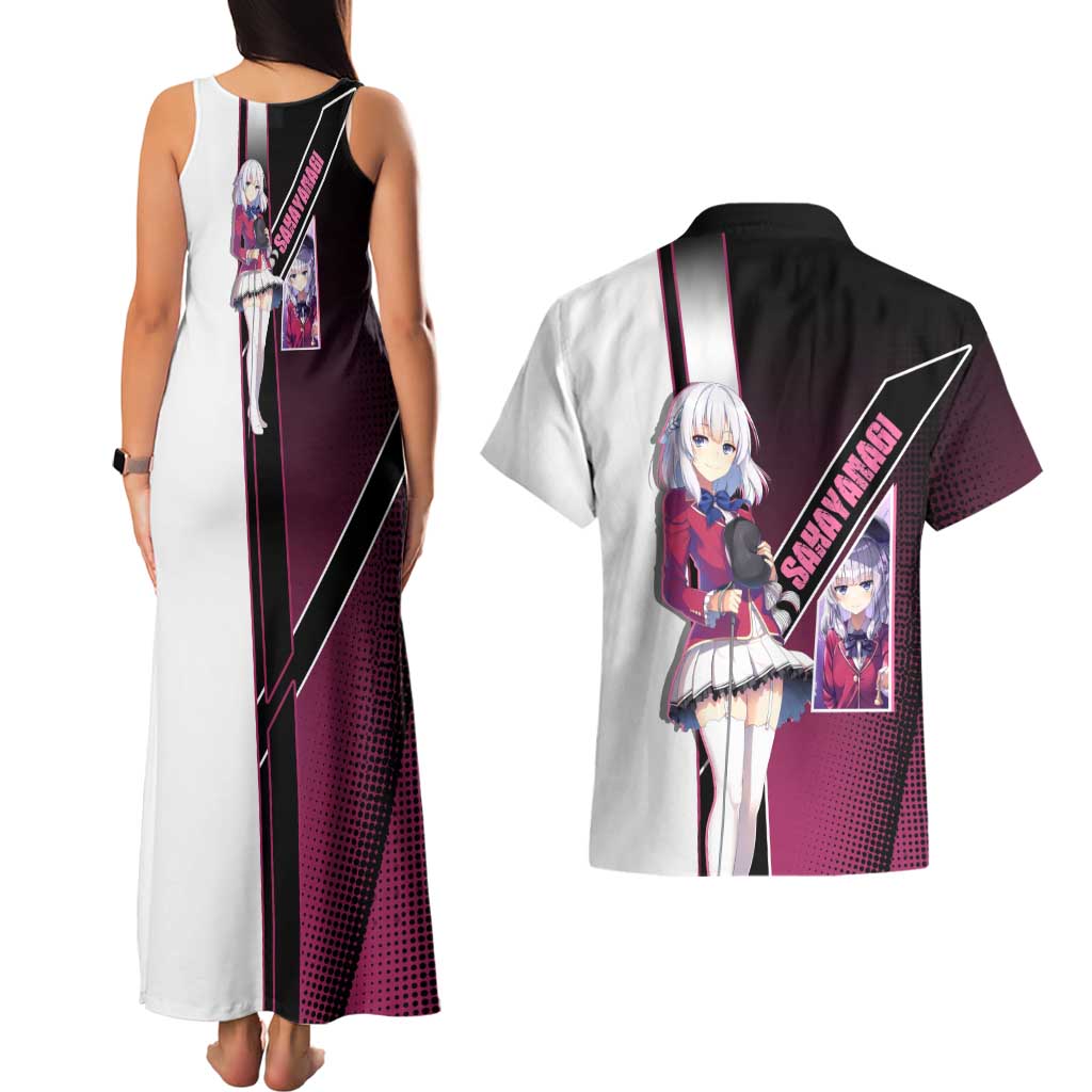 Arisu Sakayanagi Couples Matching Tank Maxi Dress and Hawaiian Shirt Refined High-Class Anime Style