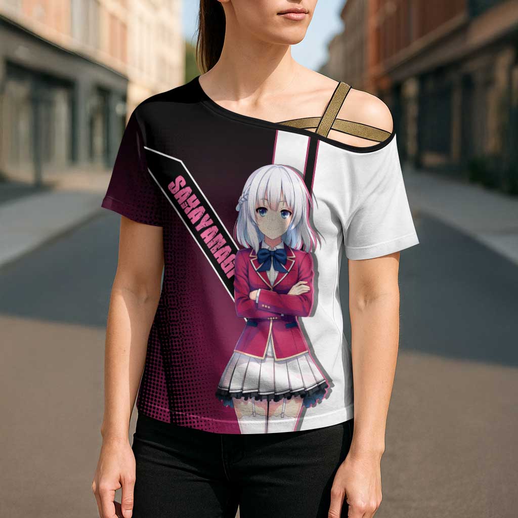 Arisu Sakayanagi Cross Shoulder Shirt Refined High-Class Anime Style