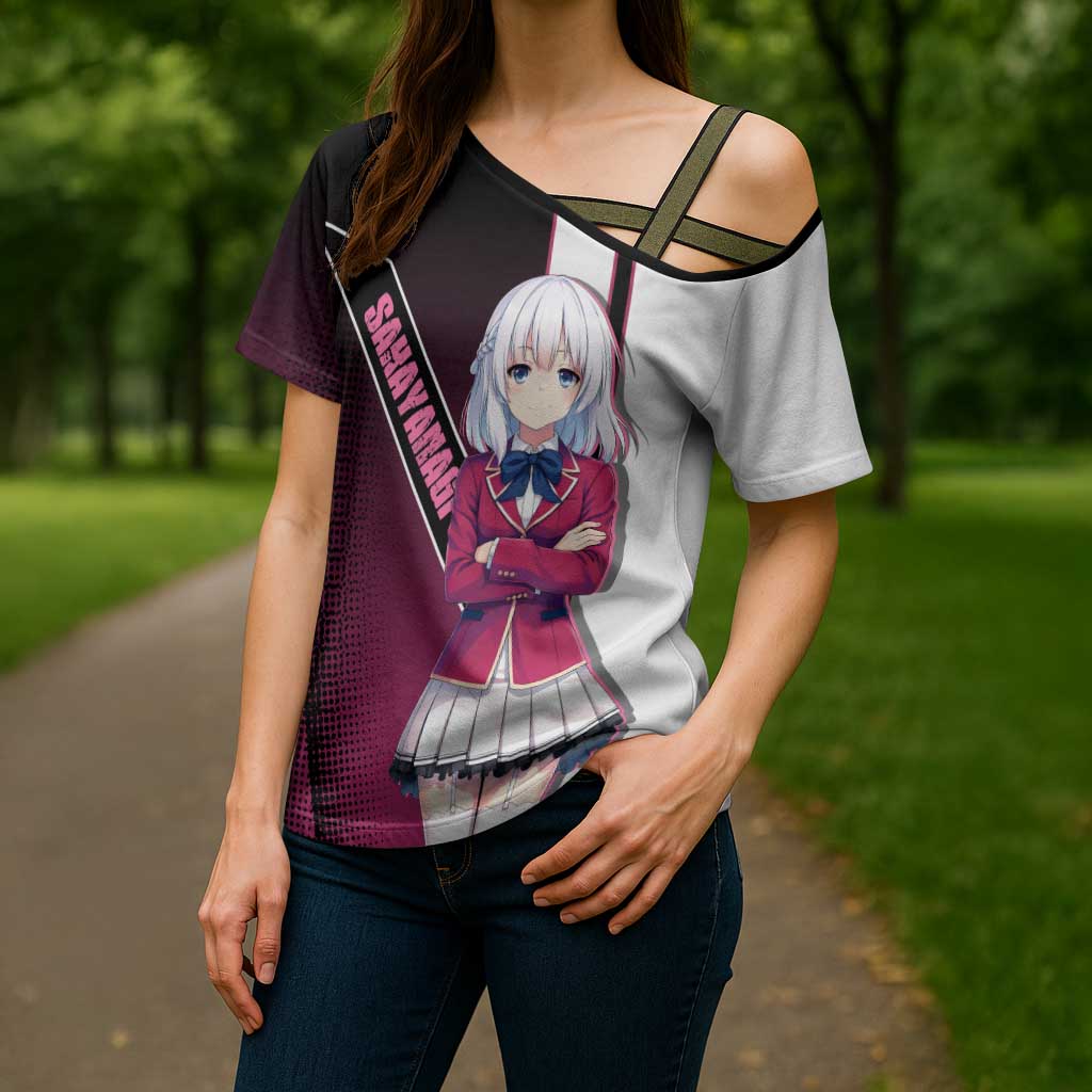 Arisu Sakayanagi Cross Shoulder Shirt Refined High-Class Anime Style