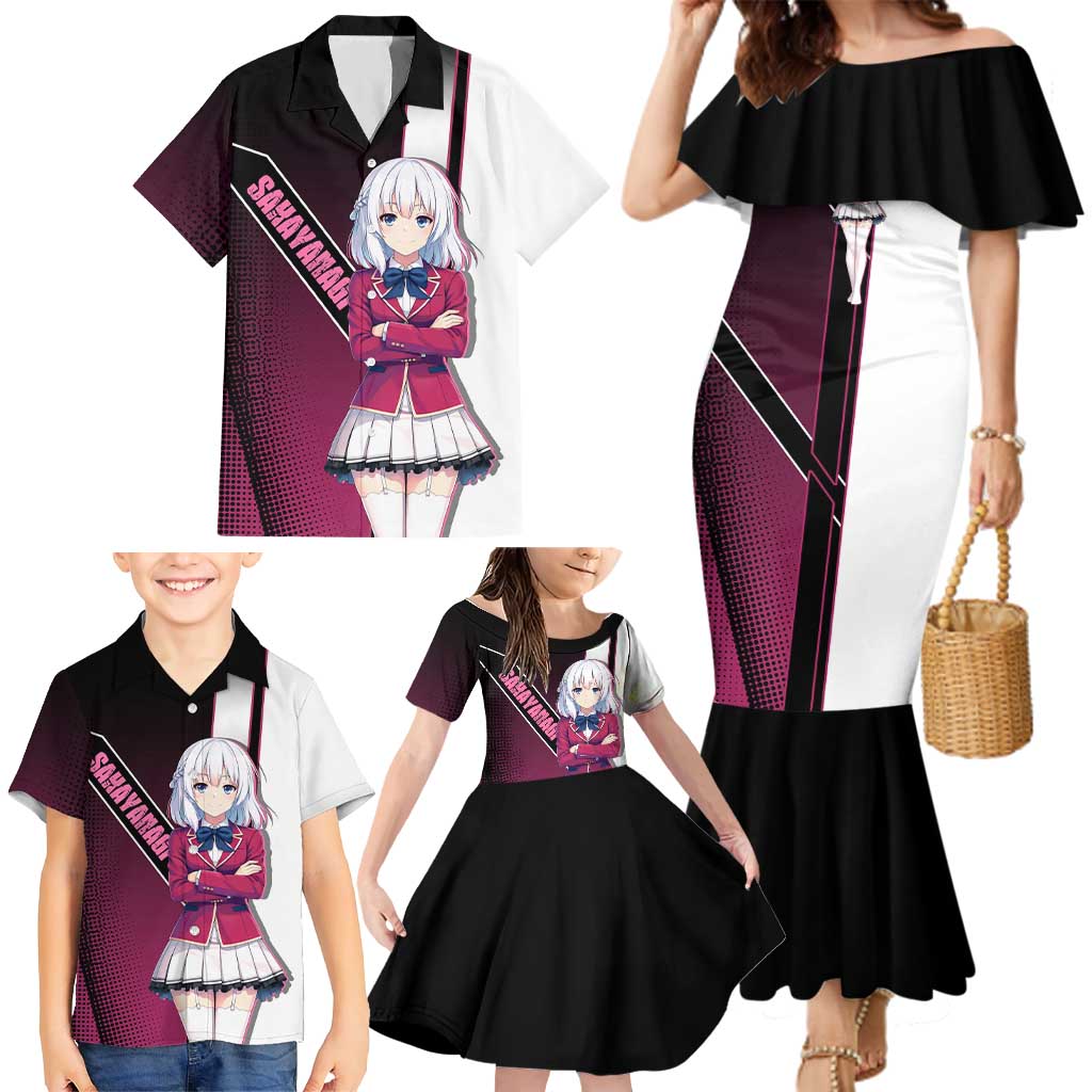 Arisu Sakayanagi Family Matching Mermaid Dress and Hawaiian Shirt Refined High-Class Anime Style