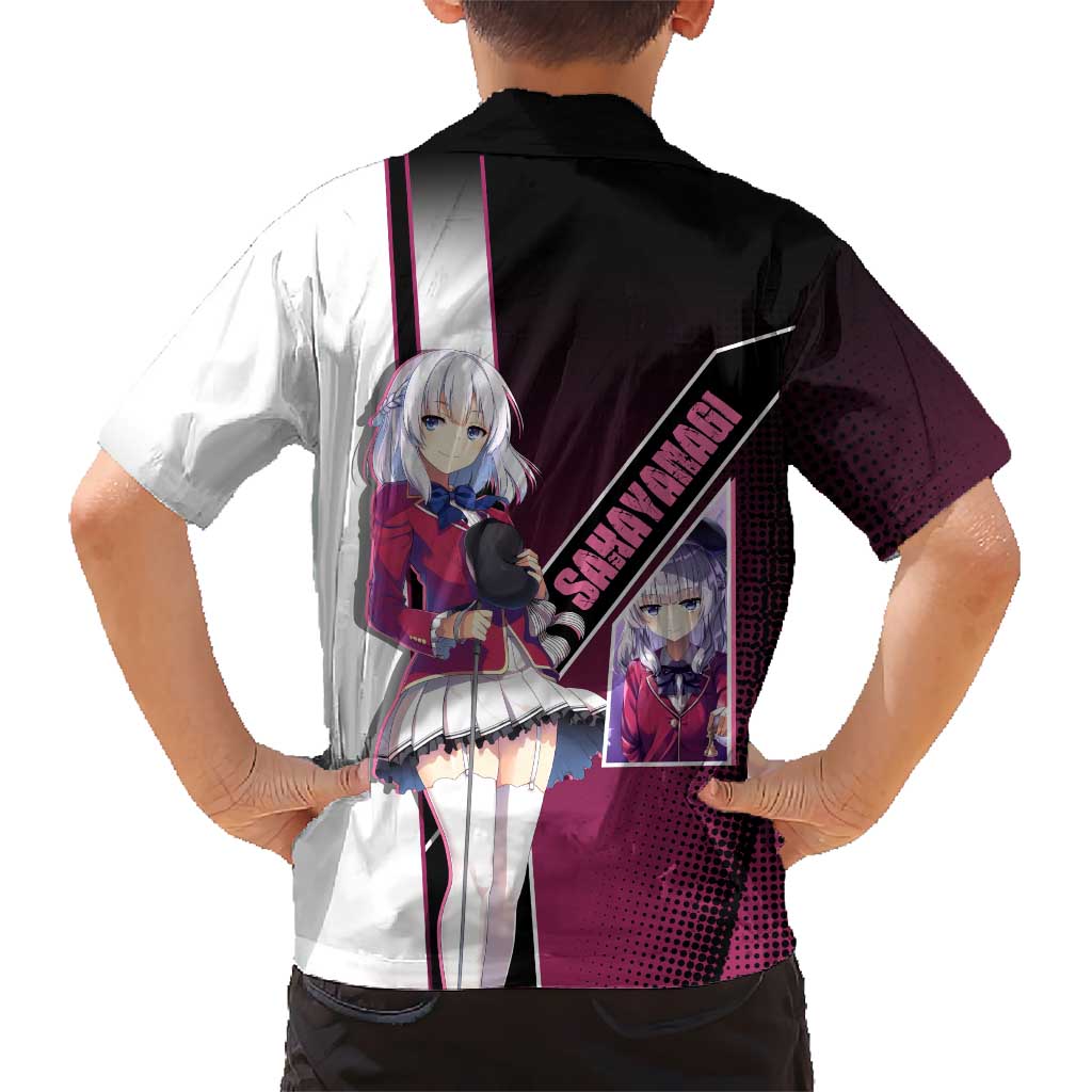 Arisu Sakayanagi Family Matching Off Shoulder Maxi Dress and Hawaiian Shirt Refined High-Class Anime Style